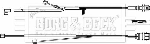 Borg & Beck BWL33085 - Сигналізатор, знос гальмівних колодок autocars.com.ua