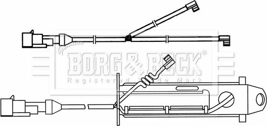 Borg & Beck BWL33096 - Сигналізатор, знос гальмівних колодок autocars.com.ua