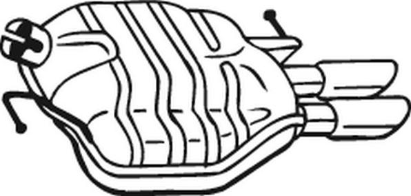 Bosal 105-031 - Глушник вихлопних газів кінцевий autocars.com.ua