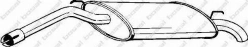 Bosal 200-155 - Глушник вихлопних газів кінцевий autocars.com.ua