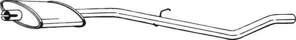 Bosal 279-761 - Середній глушник вихлопних газів autocars.com.ua