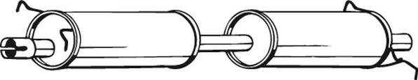 Bosal 280-051 - Середній глушник вихлопних газів autocars.com.ua