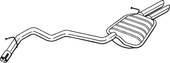 Bosal 280-411 - Глушник вихлопних газів кінцевий autocars.com.ua