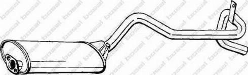 Bosal 282-811 - Глушник вихлопних газів кінцевий autocars.com.ua