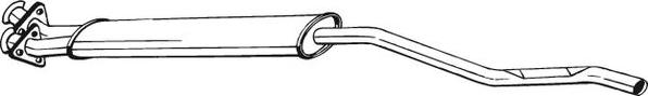 Bosal 283-943 - Середній глушник вихлопних газів autocars.com.ua