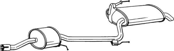 Bosal 285-371 - Глушник вихлопних газів кінцевий autocars.com.ua