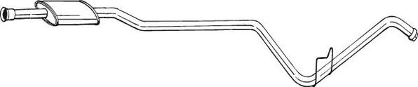 Bosal 287-159 - Середній глушник вихлопних газів autocars.com.ua