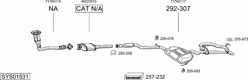 Bosal SYS01531 - Система выпуска ОГ avtokuzovplus.com.ua