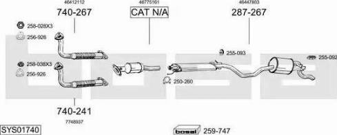 Bosal SYS01740 - Система випуску ОГ autocars.com.ua