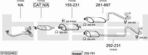 Bosal SYS02463 - Система випуску ОГ autocars.com.ua