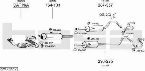 Bosal SYS02517 - Система випуску ОГ autocars.com.ua