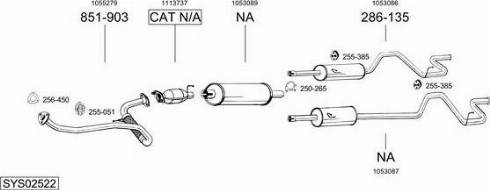 Bosal SYS02522 - Система випуску ОГ autocars.com.ua