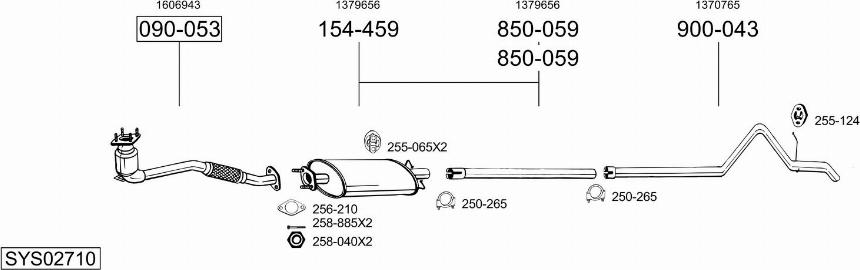 Bosal SYS02710 - Система випуску ОГ autocars.com.ua