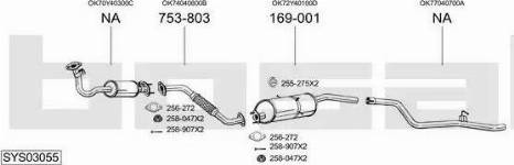 Bosal SYS03055 - Система випуску ОГ autocars.com.ua