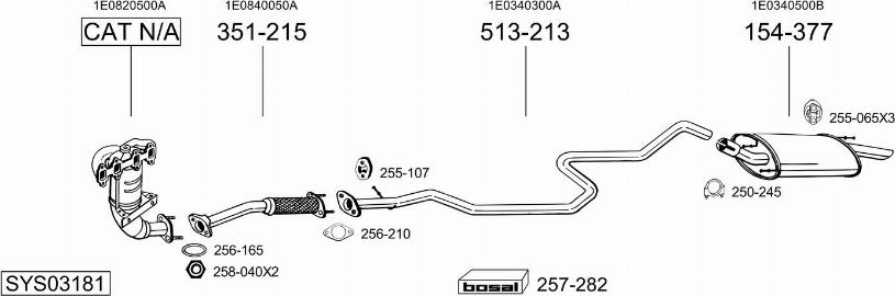 Bosal SYS03181 - Система випуску ОГ autocars.com.ua