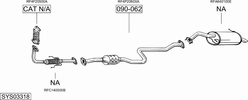 Bosal SYS03318 - Система випуску ОГ autocars.com.ua