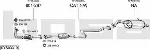 Bosal SYS03319 - Система випуску ОГ autocars.com.ua