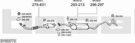 Bosal SYS03773 - Система випуску ОГ autocars.com.ua
