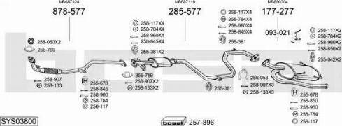 Bosal SYS03800 - Система випуску ОГ autocars.com.ua