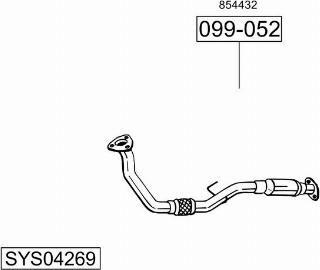 Bosal SYS04269 - Система випуску ОГ autocars.com.ua