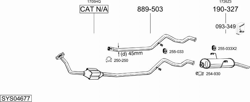 Bosal SYS04677 - Система випуску ОГ autocars.com.ua