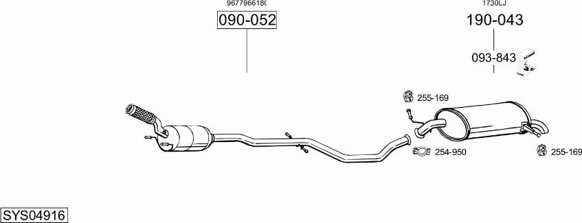 Bosal SYS04916 - Система випуску ОГ autocars.com.ua