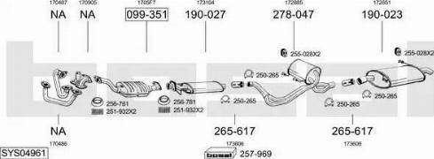 Bosal SYS04961 - Система випуску ОГ autocars.com.ua