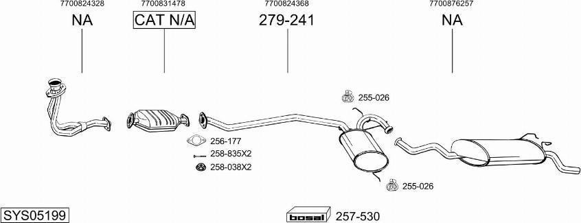 Bosal SYS05199 - Система выпуска ОГ autodnr.net