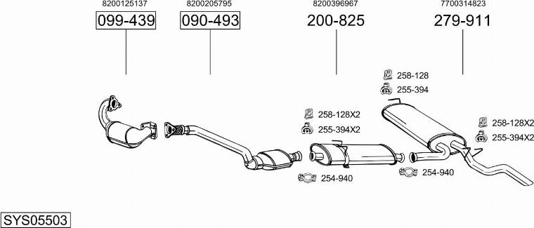 Bosal SYS05503 - Система випуску ОГ autocars.com.ua