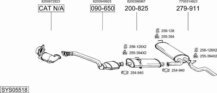 Bosal SYS05518 - Система випуску ОГ autocars.com.ua