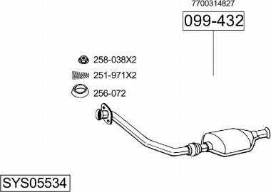 Bosal SYS05534 - Система випуску ОГ autocars.com.ua