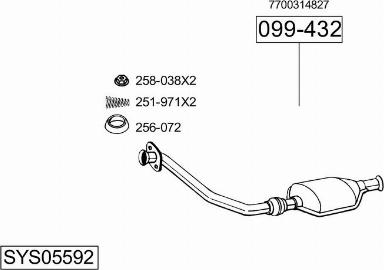 Bosal SYS05592 - Система випуску ОГ autocars.com.ua