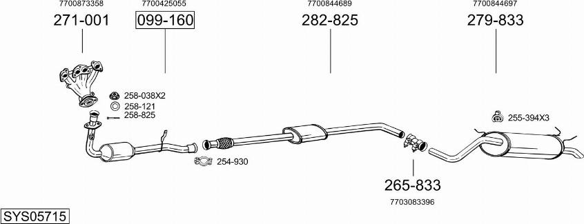 Bosal SYS05715 - Система випуску ОГ autocars.com.ua
