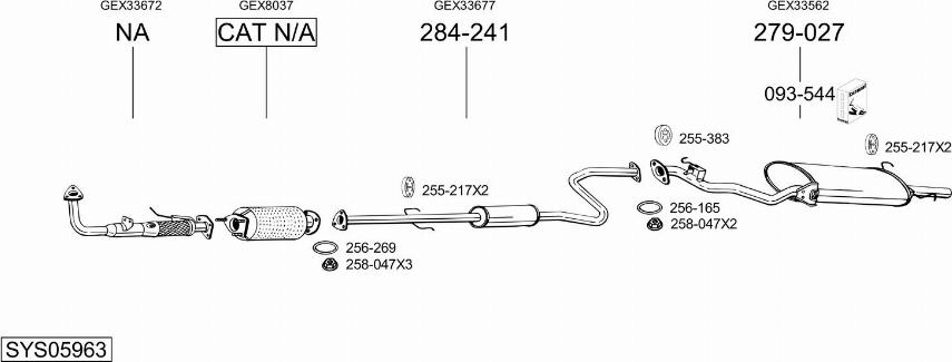 Bosal SYS05963 - Система випуску ОГ autocars.com.ua