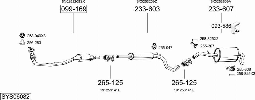 Bosal SYS06082 - Система випуску ОГ autocars.com.ua