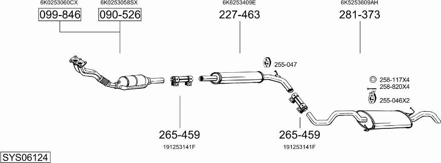 Bosal SYS06124 - Система выпуска ОГ autodnr.net