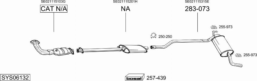 Bosal SYS06132 - Система выпуска ОГ avtokuzovplus.com.ua