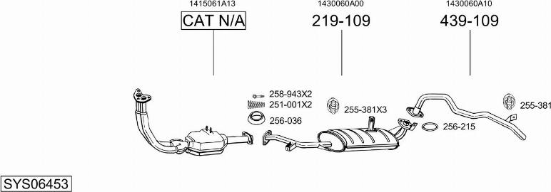 Bosal SYS06453 - Система выпуска ОГ avtokuzovplus.com.ua