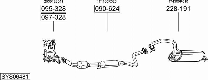 Bosal SYS06481 - Система выпуска ОГ avtokuzovplus.com.ua