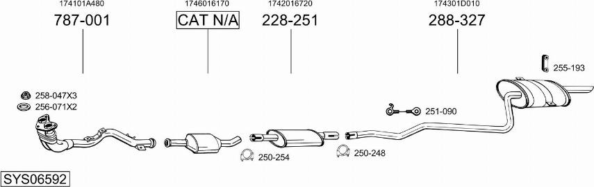 Bosal SYS06592 - Система випуску ОГ autocars.com.ua