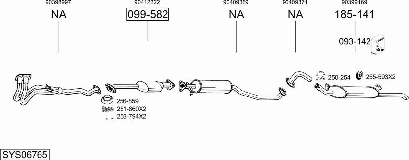 Bosal SYS06765 - Система випуску ОГ autocars.com.ua