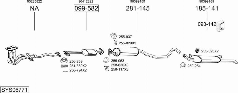 Bosal SYS06771 - Система випуску ОГ autocars.com.ua