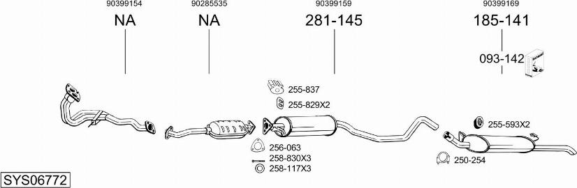 Bosal SYS06772 - Система випуску ОГ autocars.com.ua