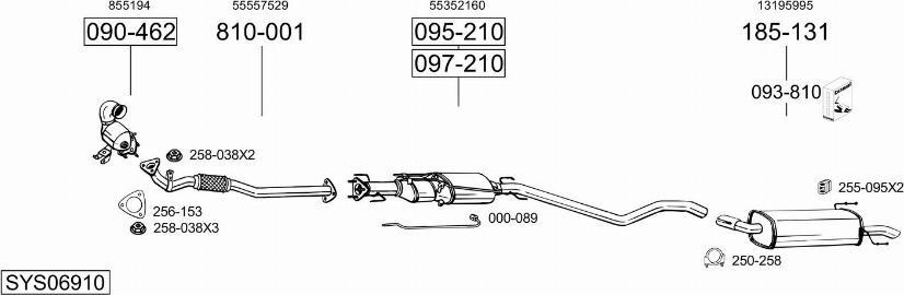 Bosal SYS06910 - Система випуску ОГ autocars.com.ua