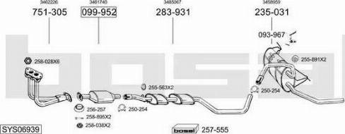 Bosal SYS06939 - Система випуску ОГ autocars.com.ua