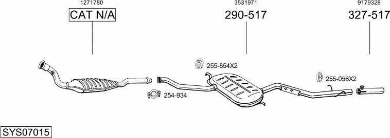 Bosal SYS07015 - Система випуску ОГ autocars.com.ua