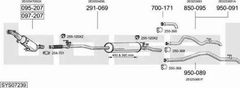 Bosal SYS07239 - Система випуску ОГ autocars.com.ua