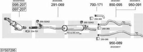 Bosal SYS07295 - Система випуску ОГ autocars.com.ua