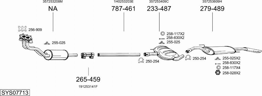 Bosal SYS07713 - Система випуску ОГ autocars.com.ua