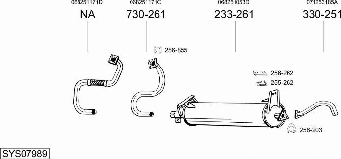 Bosal SYS07989 - Система випуску ОГ autocars.com.ua